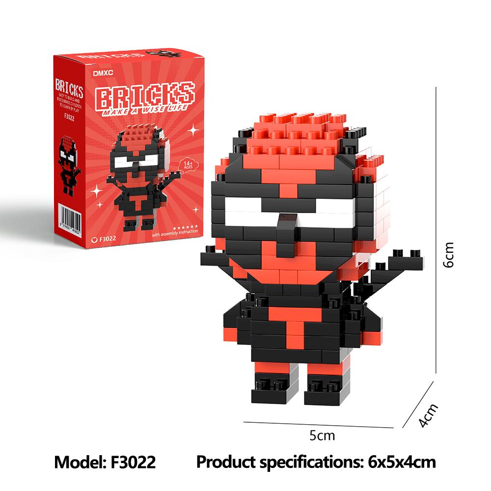 .Spider Man Building Block Deadpool  Venom Iron Man Figure Batman Super Hero Cartoon Character Model Toys for Gifts