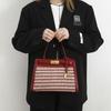 Rote Hochzeits Tasche 2024 neues Modell für Damen, Nischen Braut Tasche, Karomuster Pendler Kelly Tasche, Nischen Tragetasche
