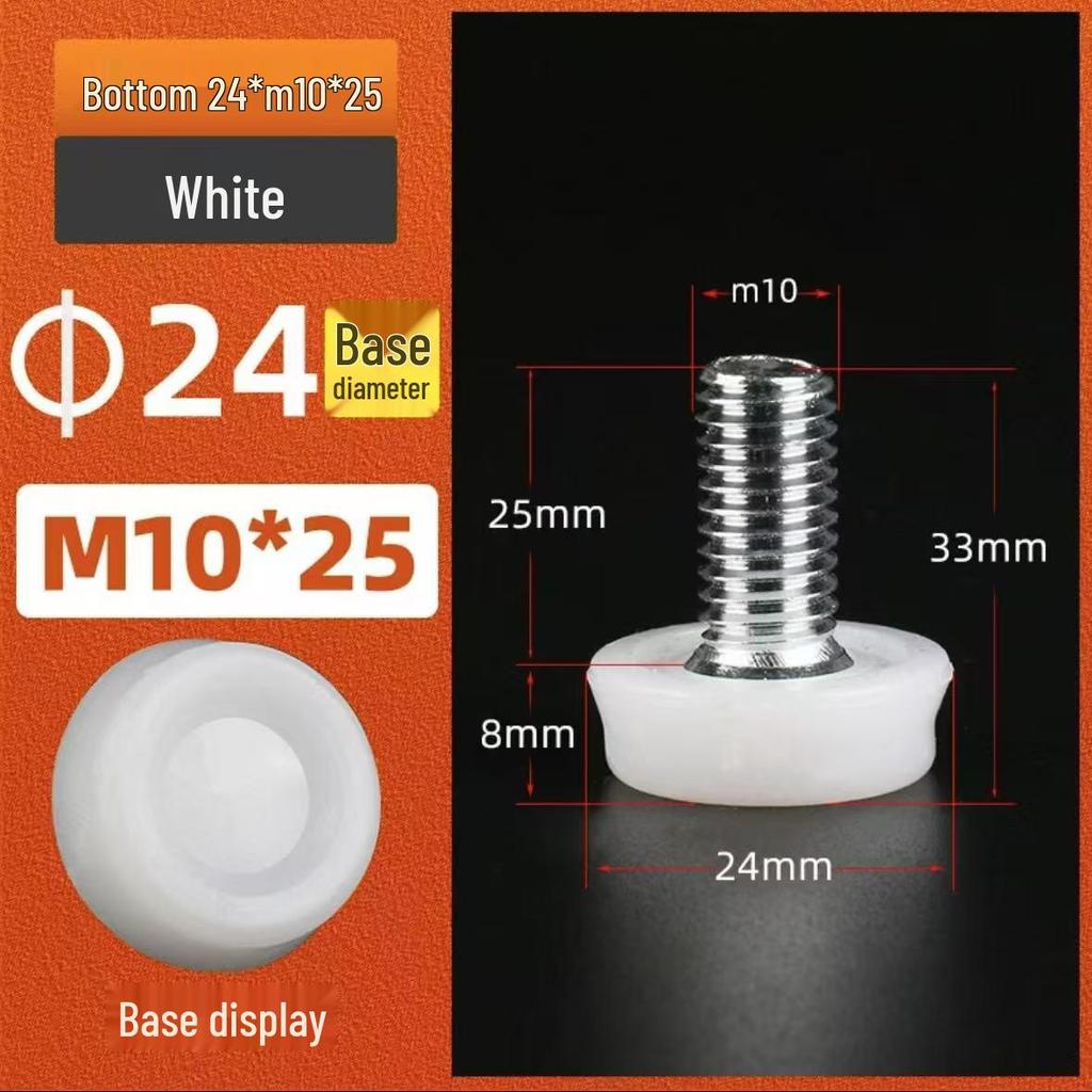 Adjustable Furniture Heightening Foot Pad (M6/M8/M10) – Screw Base for Shelves