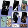 Cartoon German Shepherd Dog For Samsung Galaxy A55 A35 A15 A22 A32 A52 A54 A34 A14 A53 A33 A56 A36 A26 A16 A05 A06 Case