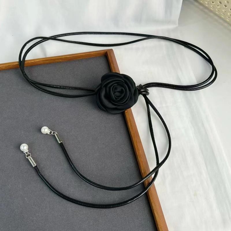 Trendy And Unique Double Layered Waist Rope In Black And White For Enhancements Dress