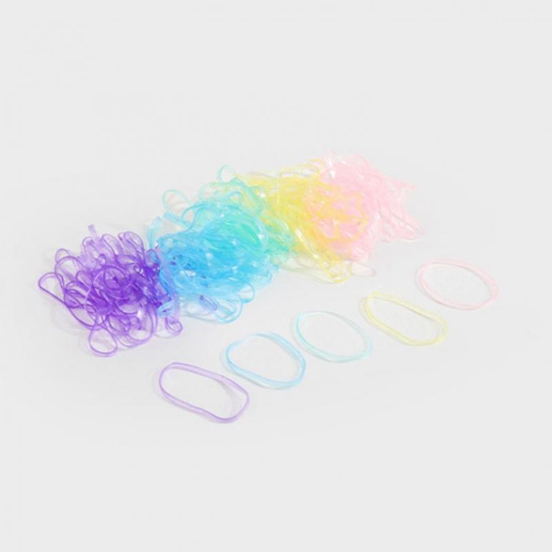 Daiso Glitter Pastel Color Tpu Bands  Pack Of 120
