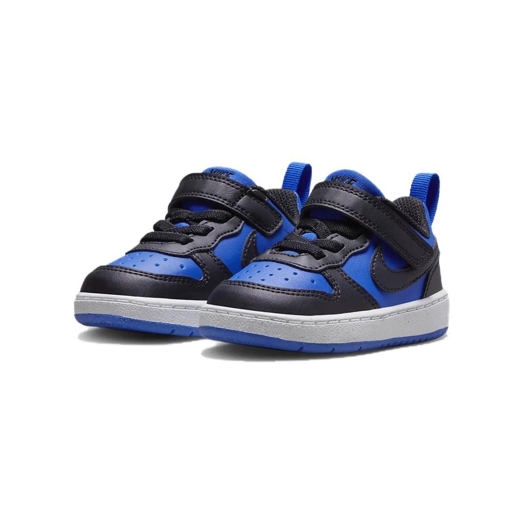 New Nike Court Borough Recraft Anti Slip Wear Resistant Low Top Toddler Shoes Blue Black White Infant And Toddler HM6300-480