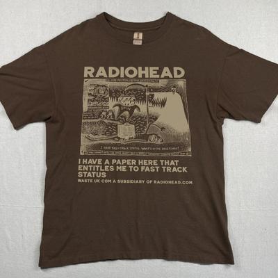 Radiohead Band 90er Grafik Braun Kurzarm Unisex T-Shirt Geschenk T-Shirt Unisex T-Shirt
