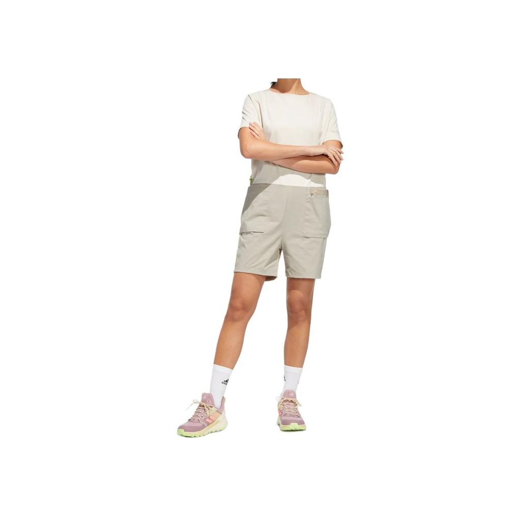 adidas Fashion Sports Series Breathable Comfortable Color Block Casual Jumpsuit Women Jumpsuit Brown HE5189
