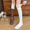 Autumn And Winter White Lace Knee Socks Ins Tide Knight Boots Inner Socks Women'S High Socks Zhuji Socks
