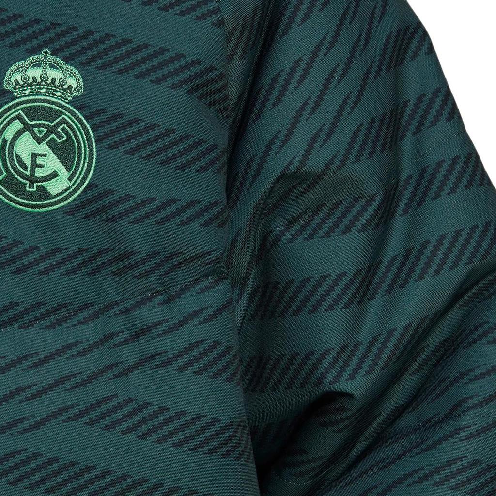 Adidas Real Madrid Embroidered Logo Sports Down Jacket With Hood Men Outerwear Green HD1335