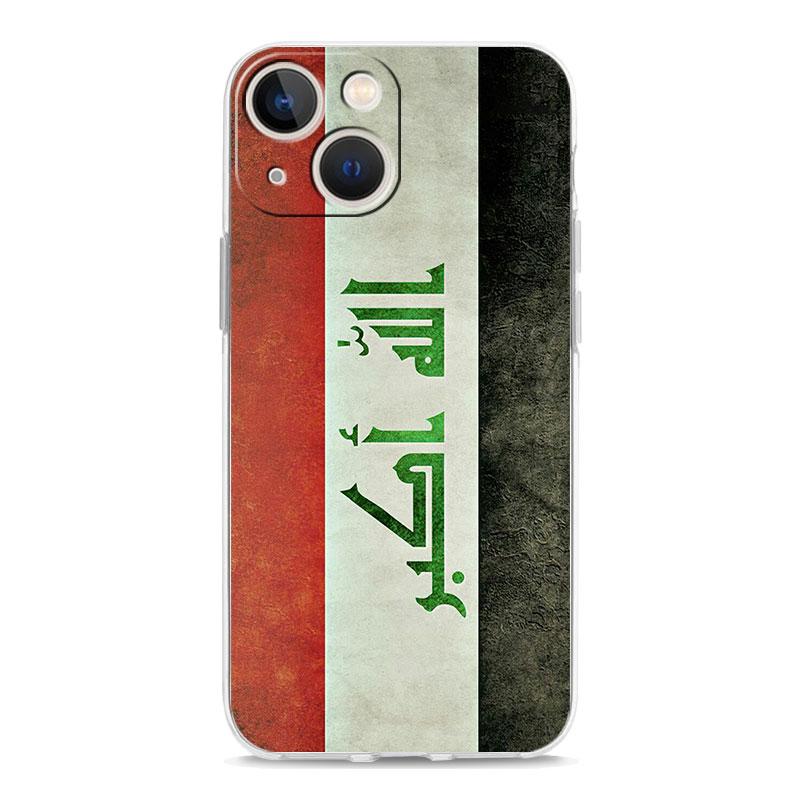 Saddam Hussein Iraq Flag Phone Case For iPhone 15 16 14 13 12 11 Pro Max XS X XR SE 7 8 Plus Clear Silicone Lens Protect Cover