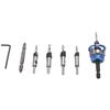 M2 Countersink Adjustable Depth Drill Bit Set Quick Release Hex Shank Counter Sink Drill Bit Set for Woodworking