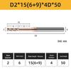 55° 4-Flute Carbide Coated Steel Flat-Bottom Deep-Groove CNC Milling Cutter with Blade Length and Clearance Combo