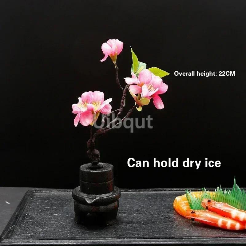 Суши онигири бенто Сашими Тарелка Декоративная ваза с цветами Суши-бар отель Ресторан морские продукты украшения дерево Художественный