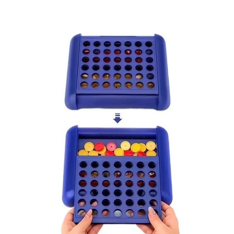 Connect 4 In A Line Board Game Children'S Educational Toys Foldable Kids Children Line Up Row Board Puzzle Toys