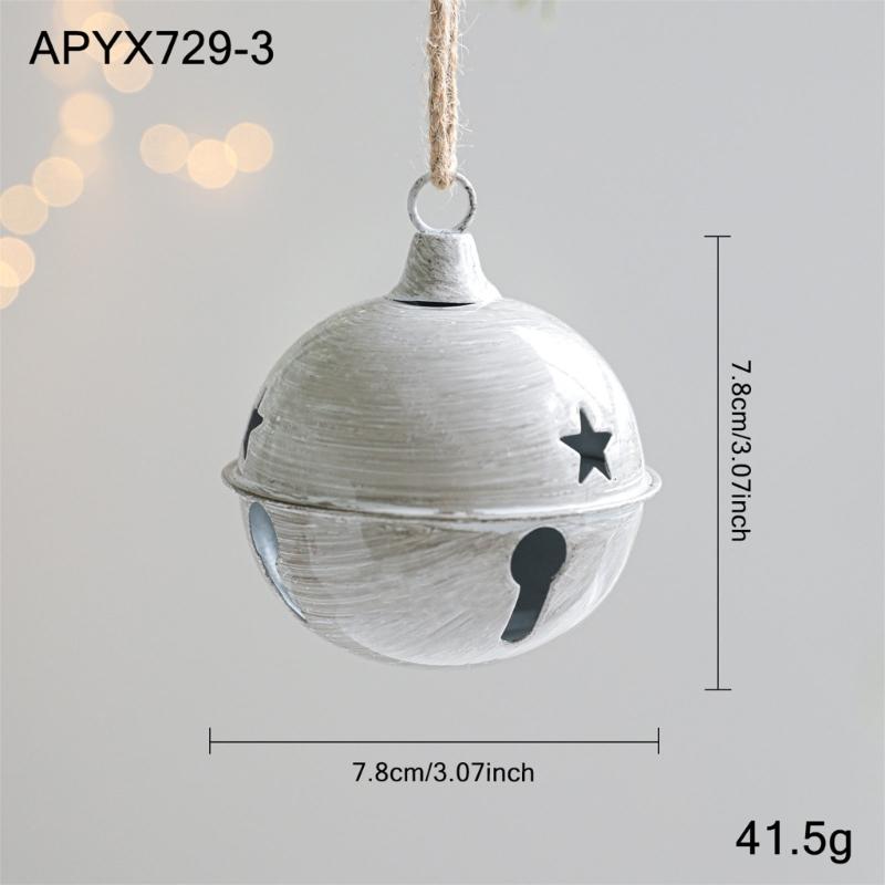 Bell Ornament for Christmas Tree Display Metal Bell Shape Pendant with Cutout Detail for Tree Doorway Wall Hanging Indoor Use