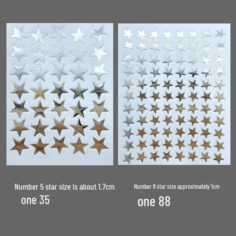 Five-Pointed Star Reward Stickers for Kindergarten - Teacher and Student Self-Discipline Chart