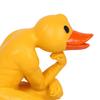 Thinking Duck Statue, Funny Duck Thinker Figurine, Little Duck Resin Sculpture for Dining Room, Office Desk Decor