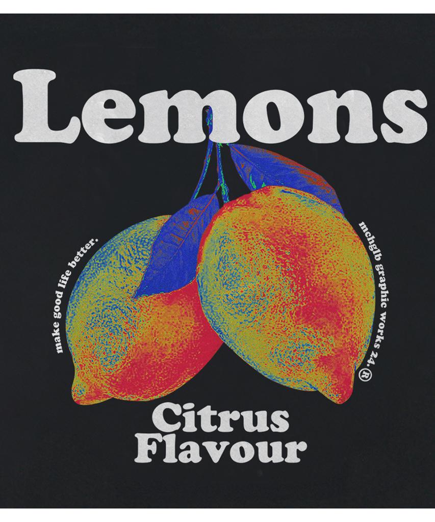 MATCHGLOBE Lemons Flavor Oversized Tee (Black)