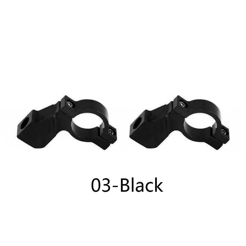 2 Pcs Universal Motorcycle Bike ATV Rear View Mirror Bracket Mount Adapter Holder Clamp Screw CNC Aluminum 22mm 7/8" Handlebar