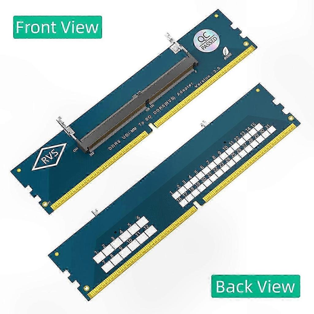 Laptop DDR5 RAM To Desktop SO-DIMM Adapter Card, Memory Tester for DDR5 SO-DIMM To U-DIMM Conversion