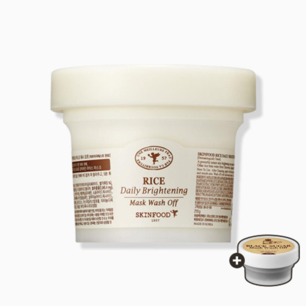 

Skinfood Rice Daily Brightening Wash-Off Mask 210g [Includes Black Sugar Wash-Off Mask 20g]