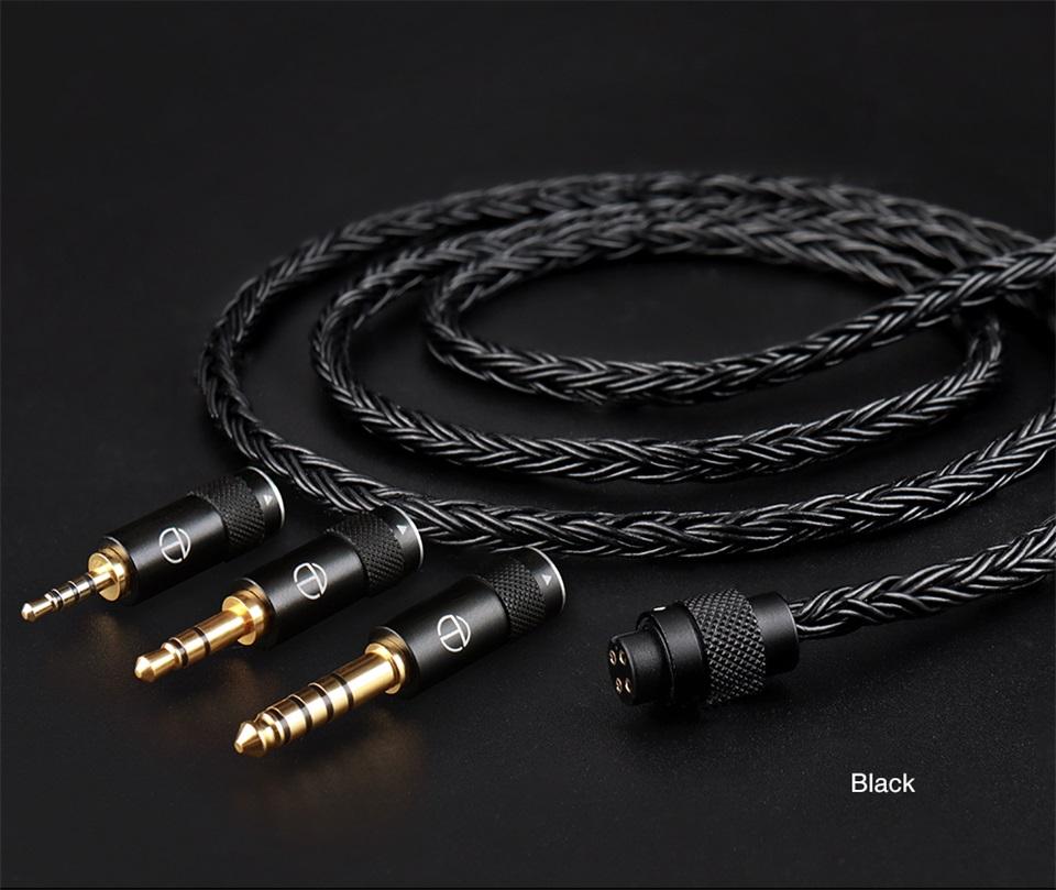 TRN T2 Pro16 Core Earphones Silver Plated HIFI Upgrade Cable 2.5/3.5/4.4/Type C/Lighting/QDC//MMCX/0.75/0.78 MT4 TA4 MT1MAX