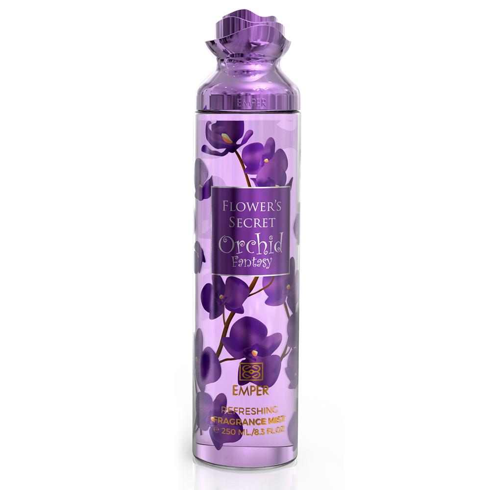 Flower Secrets Emper Ferahlatıcı Çiçeksi Koku Plume Vücut Spreyi 250ml. 8.3 FL.OZ Sprey Aromalı su