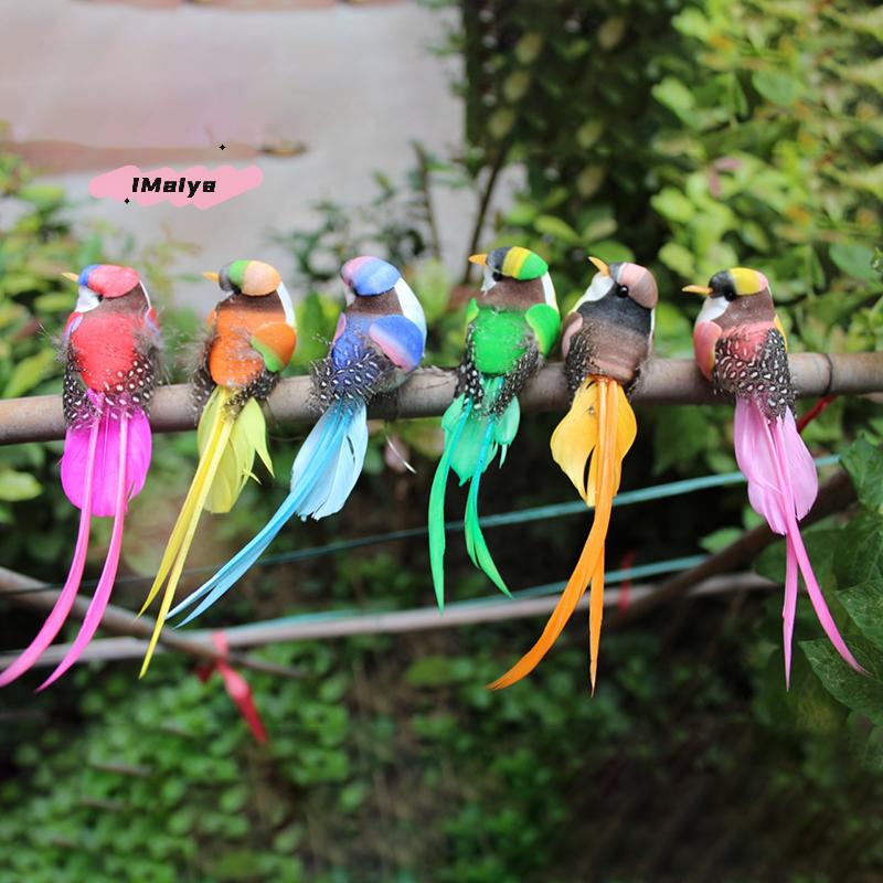 M-1Pcs Simulation Feather Birds Models Fake Foam Animal Artificial Birds DIY Wedding Home Garden Ornament Decoration Tree Decor