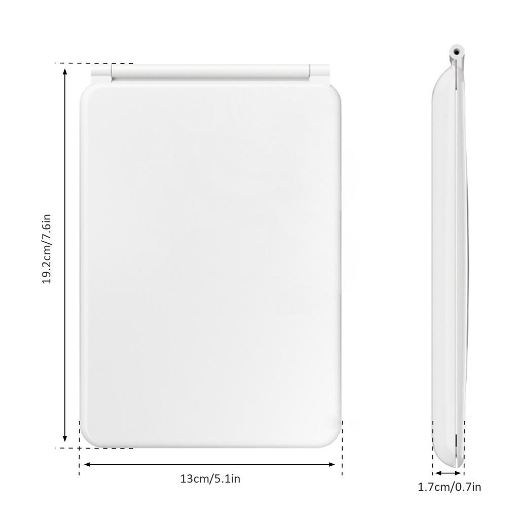 Portable Foldable Travel Makeup 10x 3 Colors LED Light Cosmetic Mirror Touch Screen Stepless Dimming USB Travel Dressing Glass