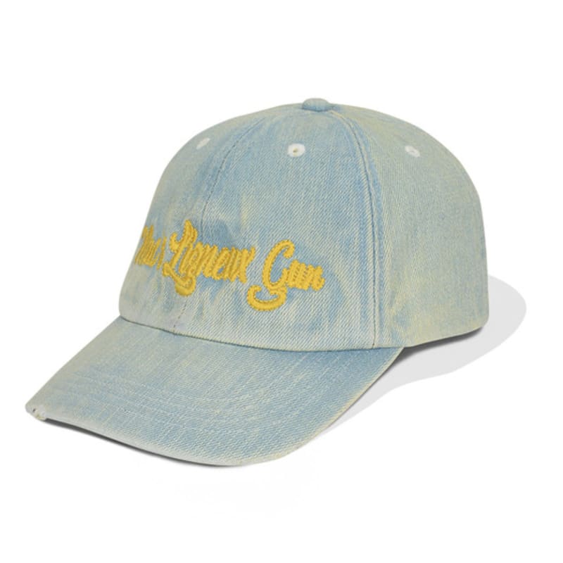 MAGOODGAN Headwear 9317 Chain-Embroidered Light Indigo Denim Ball Cap