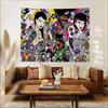 Japanese Tokidoki Tapestry Tapestry Art Printing Indian Buddha Wall Decoration Witchcraft Bohemian Hippie INS Home Decor