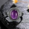 CopperRings Natural Amethyst Gemstone Rings for Women Wedding Bands Anniversary Gift Fine Jewelry