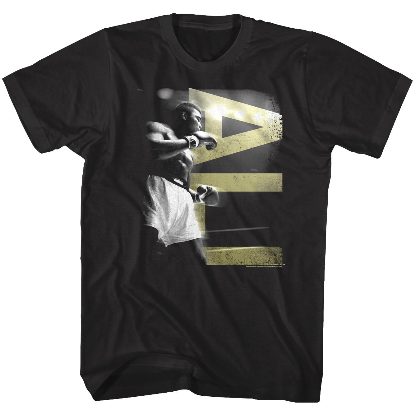 Muhammad Ali Spotlight Fighting Mens T Shirt Boxing Ringside Legend Champion Top S