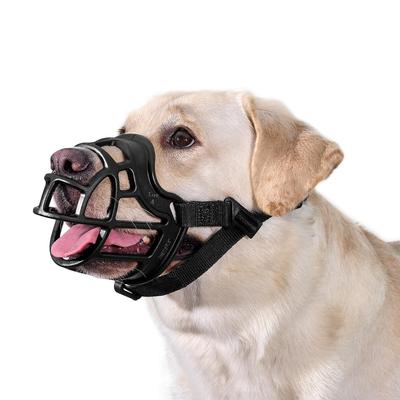OneTigris Dog Allows Dogs To Drink Prevents Licking and Destroying Convenient for Dogs Going Black Muzzle, Breathable, Water, Adjustable, Biting,