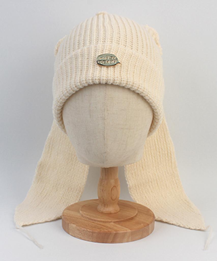 Yunibeosyeolkemiseuteuli Rabbit Long Ear Ivory Beanie Rabbit Beanie