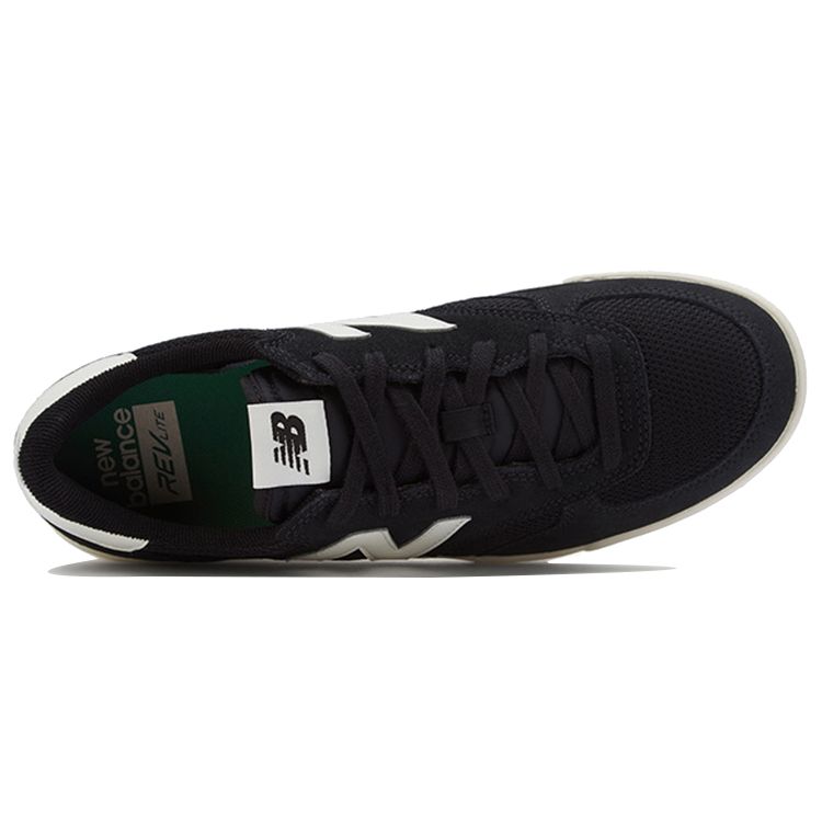 New Balance NB 300 Piele de Vaca cu Doua Straturi Material Îmbrăcăminte Casual Durabil Ușor Respirabil Pantofi de Skate Low-Top Sneaker Unisex Negru Alb CRT300K1