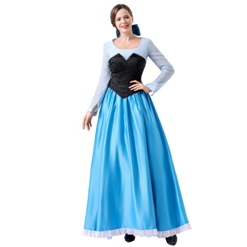 Blue Little Mermaid Dress Ariel Princess Dress Dress Long Dress Anime Sea Daughter Mermaid Suit