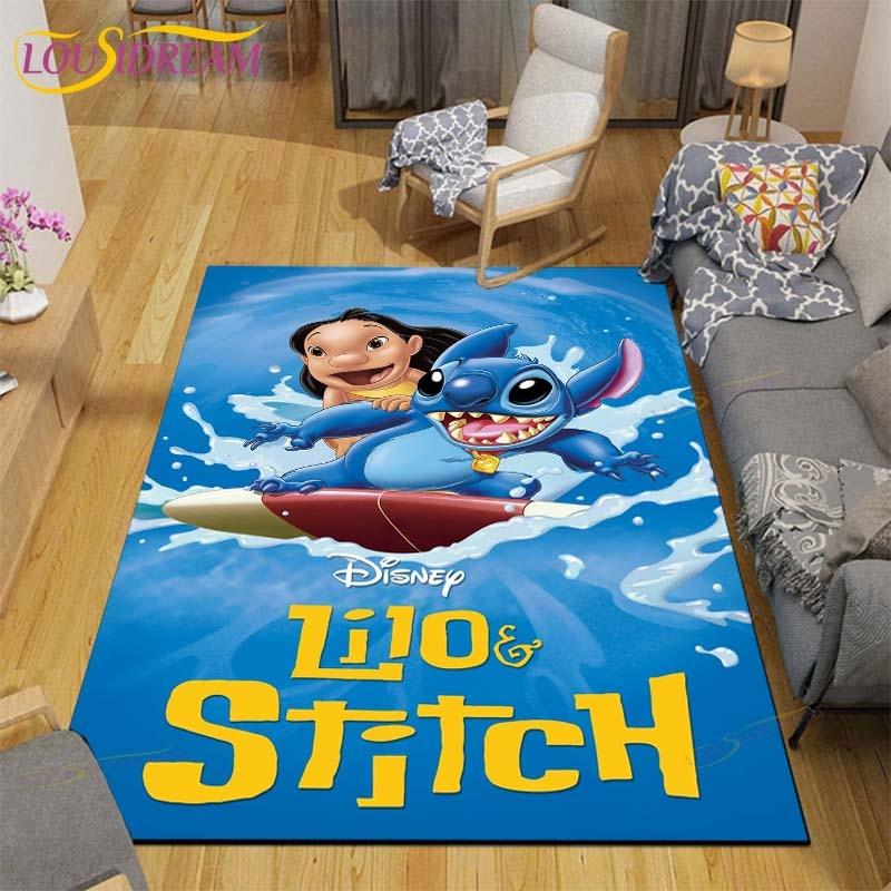 Anime Stitch Carpet Kids Carpets Living Room Tea Table Mats Bedroom Rug Washable Floor Mats Household Area Mat