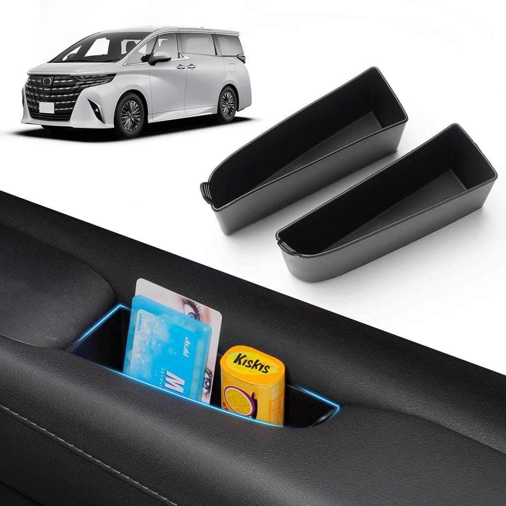 Auto Spec Door Handle Pocket for Toyota New Alphard Vellfire 40 Series June 2023 Current Front Door Tray Small Item Storage Door Storage Box Door