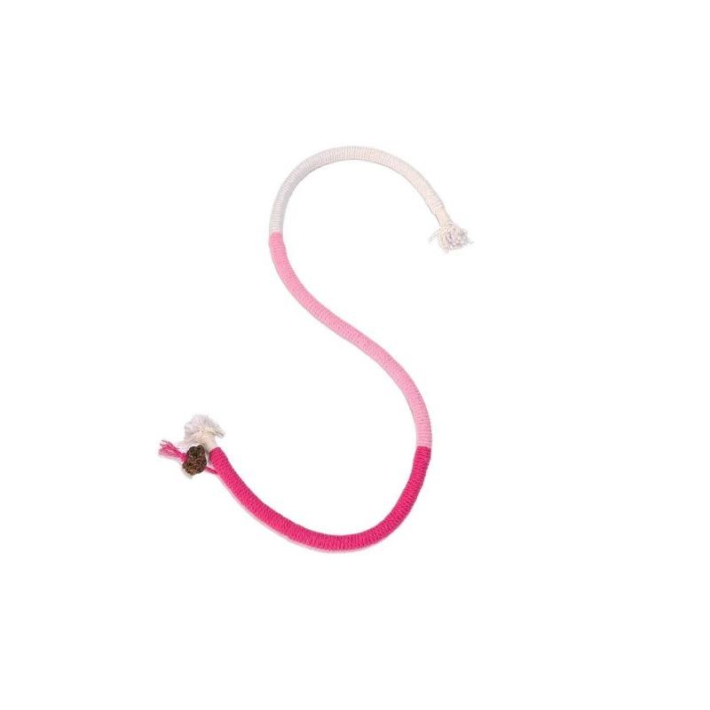 

Cat Bite Rope Toys for Self-entertainment and Boredom, Teeth Grinding and Cleaning, Cat Mint, Gall Fruit, Cat Toys, Cat Toys 70cm розовый/белый