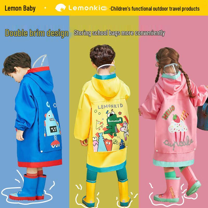 Lemon Baby Kids Raincoat with Backpack Slot