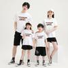 Cartoon Labubu Kids Adult Printed T-shirt Summer Women's Tees Top Girl and Boy Family Parent-child Clothing