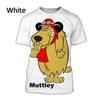 Summer New Fashion Cartoon Muttley Wacky Races 3D Printed Men's Casual Funny Crew Neck Short Sleeve
