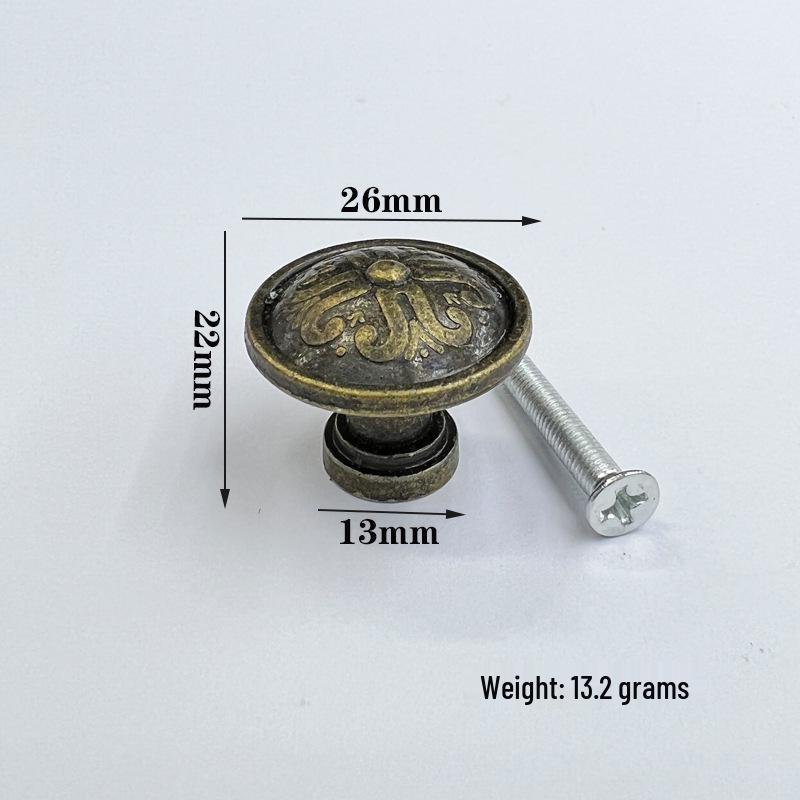 Runder Vintage-Schubladengriff aus Zinklegierung für Schränke und Möbel