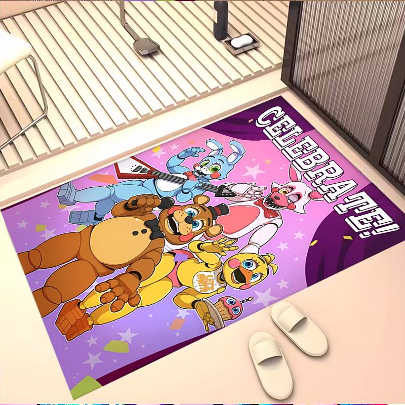 Five Nights at Freddy's Druckteppich, Waschbarer Bodenteppich, Für Eingangsbereich Schlafsaal Waschküche Büro Arbeitszimmer, Heimdekoration Geburtstag Weihnachtsgeschenk