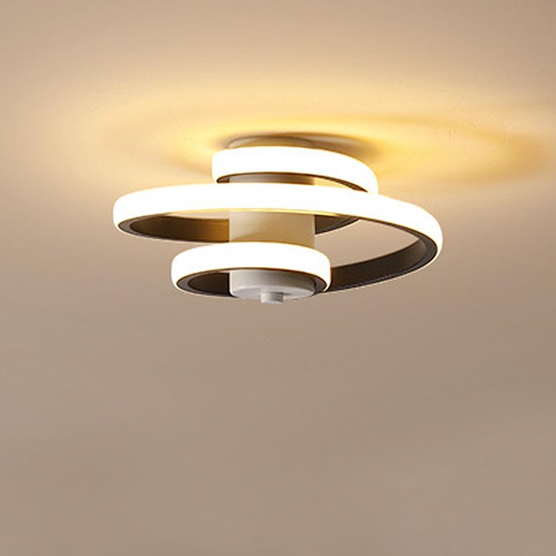 Nordic Minimalist Ceiling Light: Modern Hallway, Balcony, and Hotel Lighting Fixture чёрный