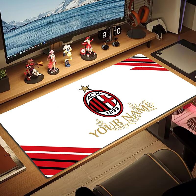 AC Milan Print Cushion Non-slip Laptop Tablet Big Mousepad XXL Mat Mini PC Playmat With Lock edge