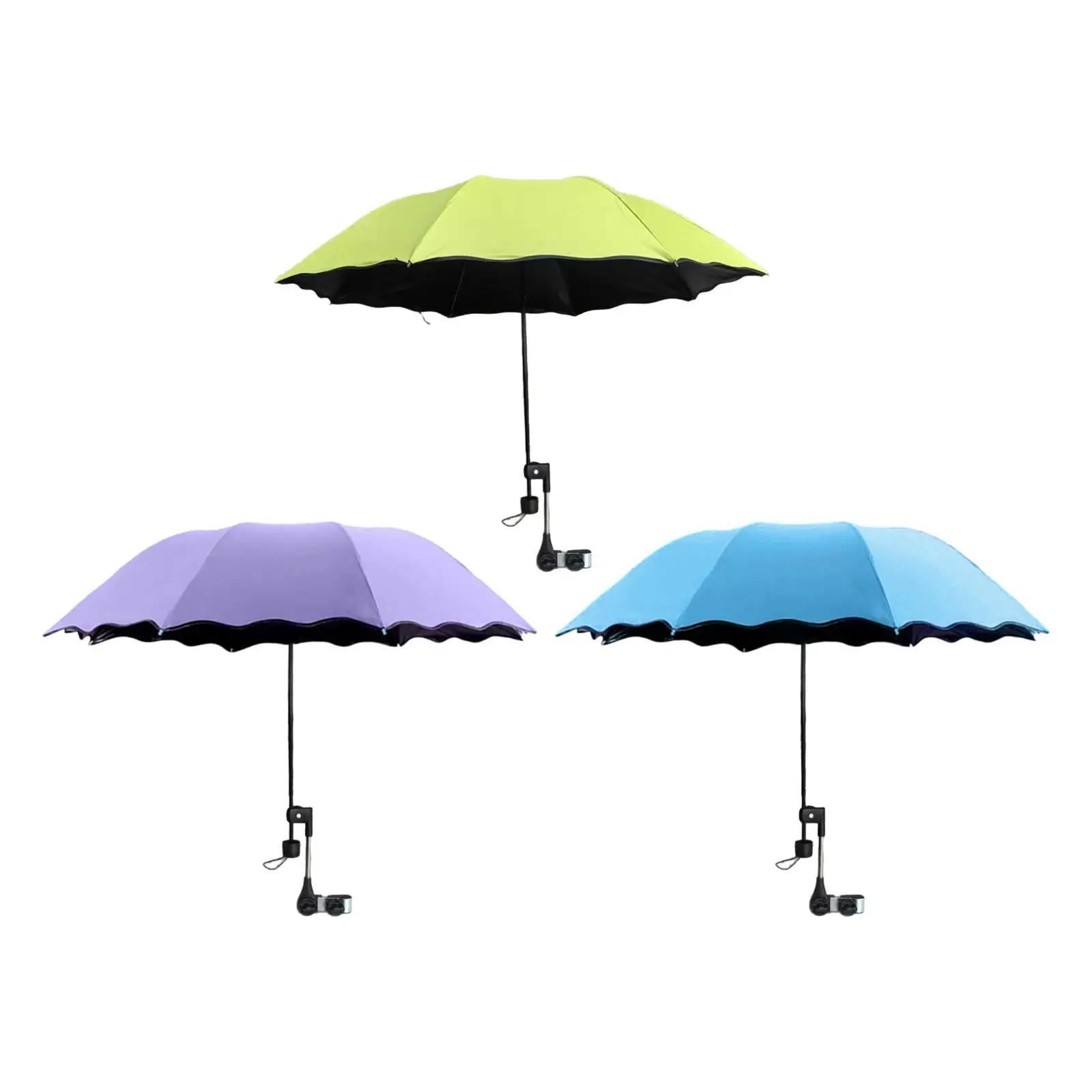 Beach Umbrella with Adjustable Clamp Rainproof Multipurpose Sun Protection for Yard Bleacher Beach Swimming Pool Stool verde