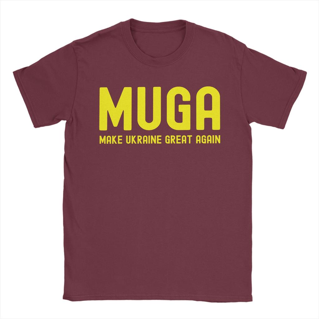 MUGA Make Ukraine Great Again TShirts Men Novelty 100 Cotton Tees Crew Neck Short Sleeve T Shirt Party Tops