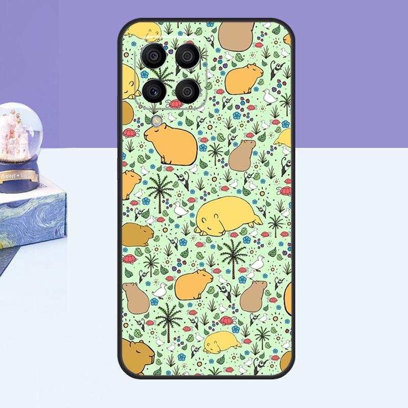 Cute Cartoon Capybara Case For Samsung Galaxy M15 M55 M35 M33 M21 M31 M16 M36 M56 M53 M13 M12 M32 M52 M14 M34 M54