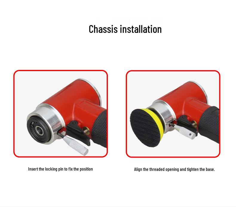 Gaobao Bent Shaft Pneumatic Sander & Polisher (2" & 3") - Air Powered Orbital Waxer & Grinder