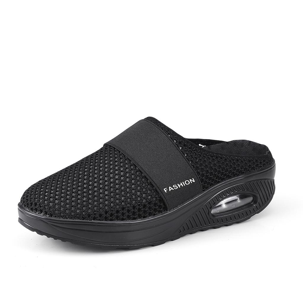 Women Mesh Lightweight Shoes Woman Slippers Wedge Shoes Female Air Cushion Sandals Thick Bottem Casual Sneakers Plus Size 43